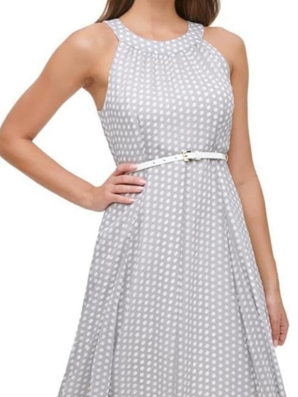 Tommy Hilfiger Belted Chiffon Midi Dress